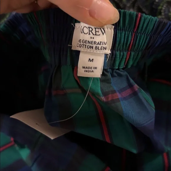 J. Crew Asymmetrical Plaid Skirt in Navy and Emerald - Picture 5 of 6
